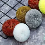 Removable Cleaning Wire Ball Kitchen Pot And Dish Brush - Image 3