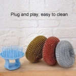 Removable Cleaning Wire Ball Kitchen Pot And Dish Brush - Image 6