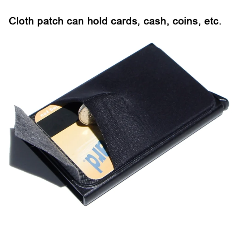 TBD06041382_B4.webp Pop Up Metal Card Holder with Lycra Cloth RFID Aluminum Alloy Credit Card Box - Image 5