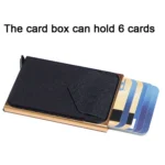 Pop Up Metal Card Holder with Lycra Cloth RFID Aluminum Alloy Credit Card Box - Image 6