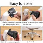 Computer Chair Roller Cushion Slip / Non-Slip Switchable Sliding Roller - Image 9