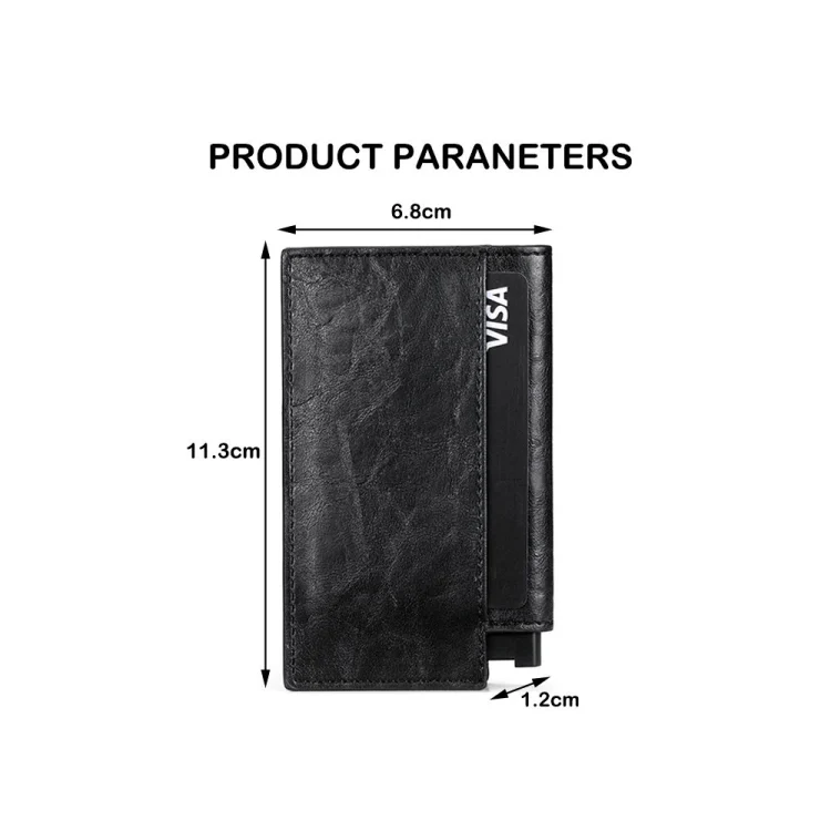 TBD06041394_B2.webp Pop-up Leather Metal Card Holder RFID Bifold Wallet - Image 3