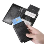 Pop-up Leather Metal Card Holder RFID Bifold Wallet - Image 4