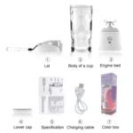 Portable Multifunctional USB Charging Juice Cup Mini Electrical Blender - Image 9