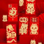 6pcs /Pack Dragon New Year Red Packets Cartoon Dragon Zoshili New Year Red Envelopes - Image 2