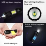 Mini Portable Flashlight Strong Light Charging Durable LED Light - Image 3