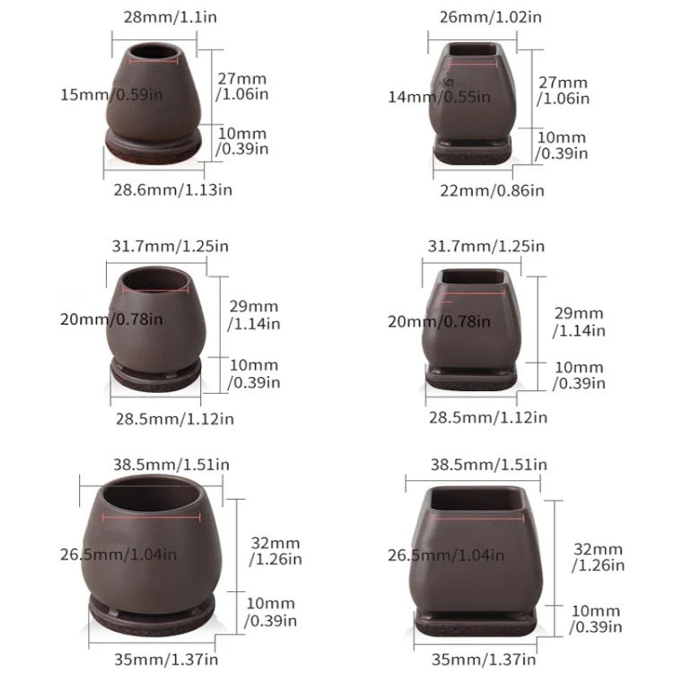 TBD06041473_B1.webp 8pcs /Set 15 Degree Tilt Table And Chair Feet One-Piece Shock-Absorbing Protective Cover For Chairs - Image 2