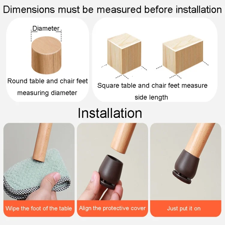 TBD06041473_B12.webp 8pcs /Set 15 Degree Tilt Table And Chair Feet One-Piece Shock-Absorbing Protective Cover For Chairs - Image 13