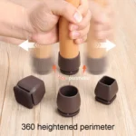 8pcs /Set 15 Degree Tilt Table And Chair Feet One-Piece Shock-Absorbing Protective Cover For Chairs - Image 5