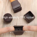 8pcs /Set 15 Degree Tilt Table And Chair Feet One-Piece Shock-Absorbing Protective Cover For Chairs - Image 9