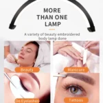 LED Half Moon Beauty Lamp Manicure Eyebrow Tattoos Eyelash Fill Light - Image 13