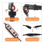 LED Half Moon Beauty Lamp Manicure Eyebrow Tattoos Eyelash Fill Light - Image 4