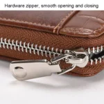 RFID Anti-Theft Swipe Mens Wallet Multifunctional Short Zipper Purse - Image 7