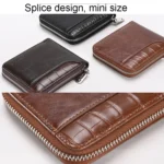 RFID Anti-Theft Swipe Mens Wallet Multifunctional Short Zipper Purse - Image 8