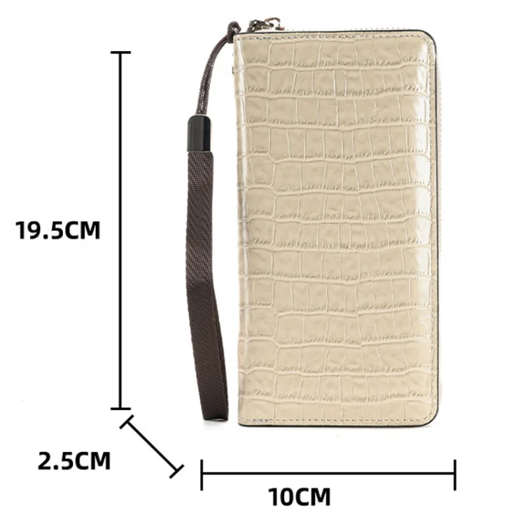 TBD06041505_B2.webp Crocodile Print Long Ladies Clutch Bag Multi Card Position Zipper Wristlet Pouch - Image 3