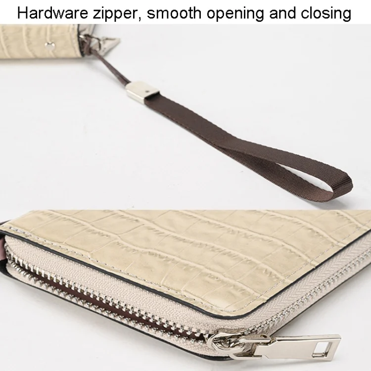 TBD06041505_B4.webp Crocodile Print Long Ladies Clutch Bag Multi Card Position Zipper Wristlet Pouch - Image 5