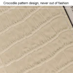 Crocodile Print Long Ladies Clutch Bag Multi Card Position Zipper Wristlet Pouch - Image 7