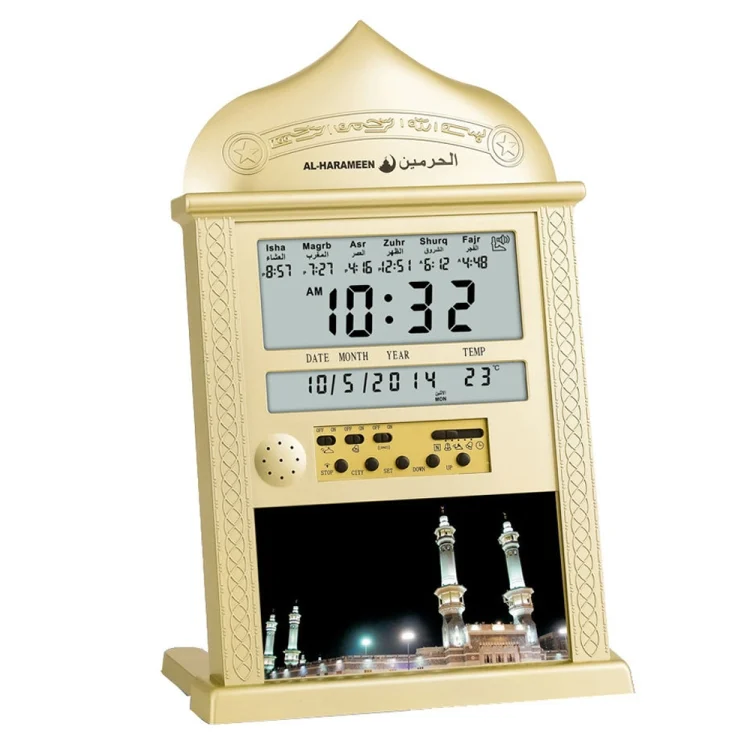 TBD0604152201A.webp Desktop Perpetual Calendar Alarm Clock LCD Display Reminder Prayer Clock - Image 1