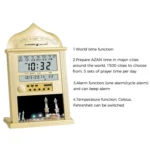 Desktop Perpetual Calendar Alarm Clock LCD Display Reminder Prayer Clock - Image 3