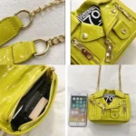 Women PU Leather Jacket Suit Chain Bag Single Shoulder Crossbody Bag - Image 4