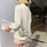 Women PU Leather Jacket Suit Chain Bag Single Shoulder Crossbody Bag - Image 8