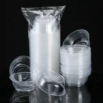 50pcs /Pack No Lid Disposable Round Plastic Bowl Thick Transparent Fast Food Soup Bowl - Image 2