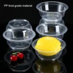 50pcs /Pack No Lid Disposable Round Plastic Bowl Thick Transparent Fast Food Soup Bowl - Image 4