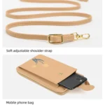 Printed Single Shoulder Crossbody Bag Ladies Long Flower Cell Phone Bag - Image 5