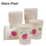 250ml Disposable Paper Cup Thickened Wood Pulp Water Cup