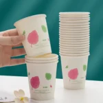 250ml Disposable Paper Cup Thickened Wood Pulp Water Cup - Image 2