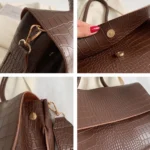 Women Crossbody Bag Autumn Winter Texture Shoulder Armpit Commuter Tote Bag - Image 3