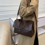 Women Crossbody Bag Autumn Winter Texture Shoulder Armpit Commuter Tote Bag - Image 7