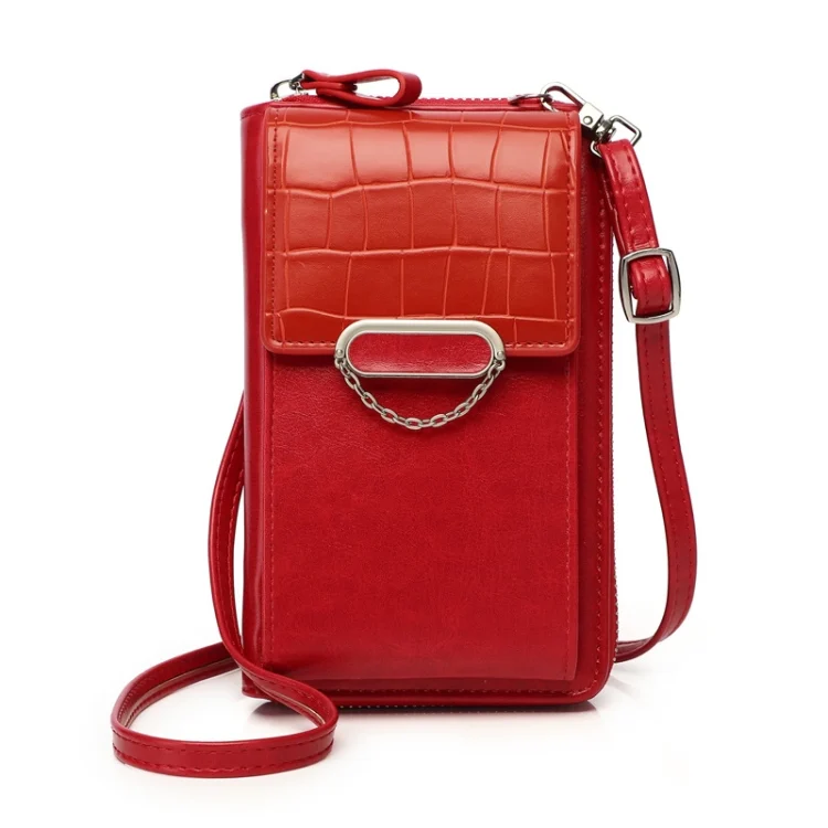Women Vertical Mobile Phone Bag Shoulder Crossbody Bag Multifunctional Large-capacity Wallet