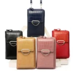 Women Vertical Mobile Phone Bag Shoulder Crossbody Bag Multifunctional Large-capacity Wallet - Image 2