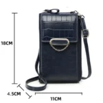 Women Vertical Mobile Phone Bag Shoulder Crossbody Bag Multifunctional Large-capacity Wallet - Image 3
