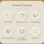 CEOOL  Thermostatic Cup Electric Heating Coaster Coffee Thermal Cup Pad,CN Plug - Image 3