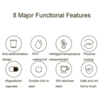 JB-01 Intelligent Temperature Measuring Magnetic LCD Digital Display Automatic Mixing Cup - Image 4