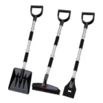 3-in-1 Car Snow Shovel Brush Kit Stainless Steel Retractable Ice Scraper - Image 2