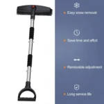 3-in-1 Car Snow Shovel Brush Kit Stainless Steel Retractable Ice Scraper - Image 5