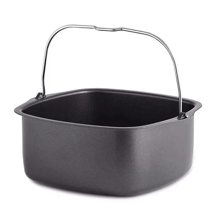 For Square 3.8-8qt Air Fryer Square Non-Stick Cake Basket Baking Tray