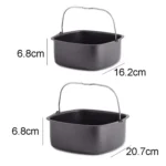 For Square 3.8-8qt Air Fryer Square Non-Stick Cake Basket Baking Tray - Image 3
