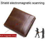 RFID Anti-Theft Short Mens Wallet Multi-Card Slot Cowhide Coin Purse - Image 3