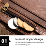 RFID Anti-Theft Short Mens Wallet Multi-Card Slot Cowhide Coin Purse - Image 6