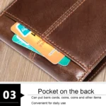 RFID Anti-Theft Short Mens Wallet Multi-Card Slot Cowhide Coin Purse - Image 8