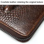 Mens Long Business Wallet Crocodile Pattern Multi Cards Clutch Bag - Image 6