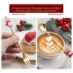 4pcs /Pack Christmas Cartoon Doll Stainless Steel Tableware - Image 7