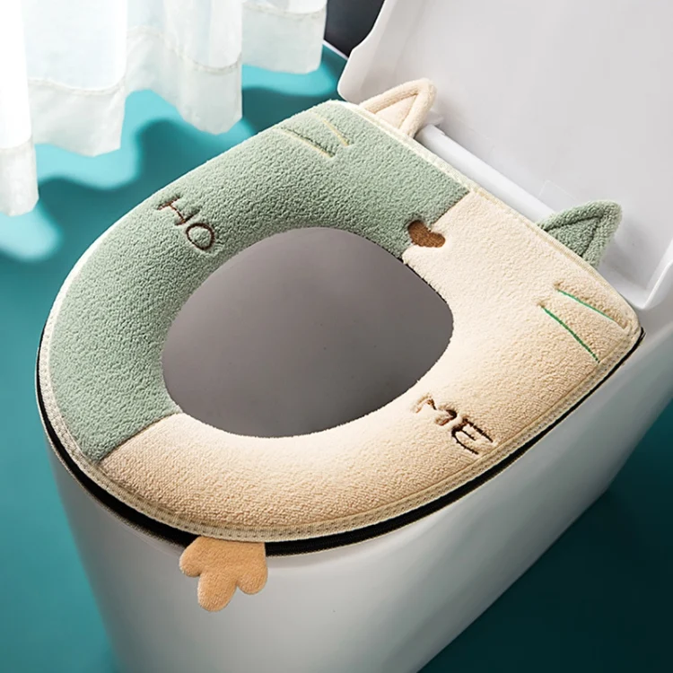 TBD0604166701A.webp Universal Warm Toilet Seat Home Suede Toilet Cover - Image 1