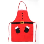 Christmas Cartoon Sleeveless Home Kitchen Apron Dust-proof and Anti-fouling Coveralls