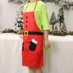 Christmas Cartoon Sleeveless Home Kitchen Apron Dust-proof and Anti-fouling Coveralls - Image 5
