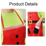 Christmas Cartoon Sleeveless Home Kitchen Apron Dust-proof and Anti-fouling Coveralls - Image 3